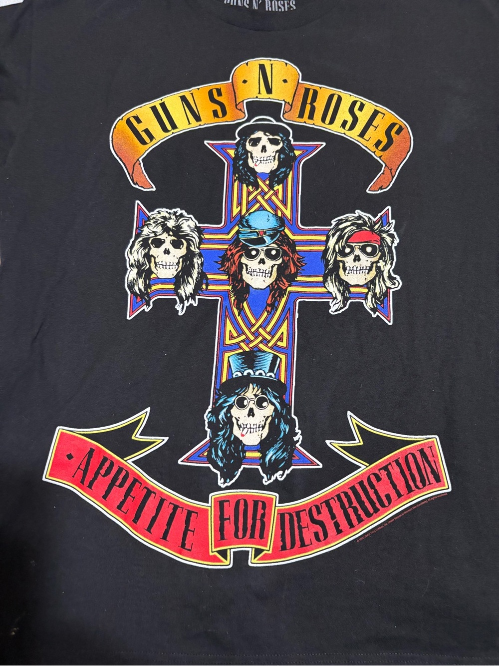 Guns N Roses  Appetite For Destruction Black Graphic Tee
